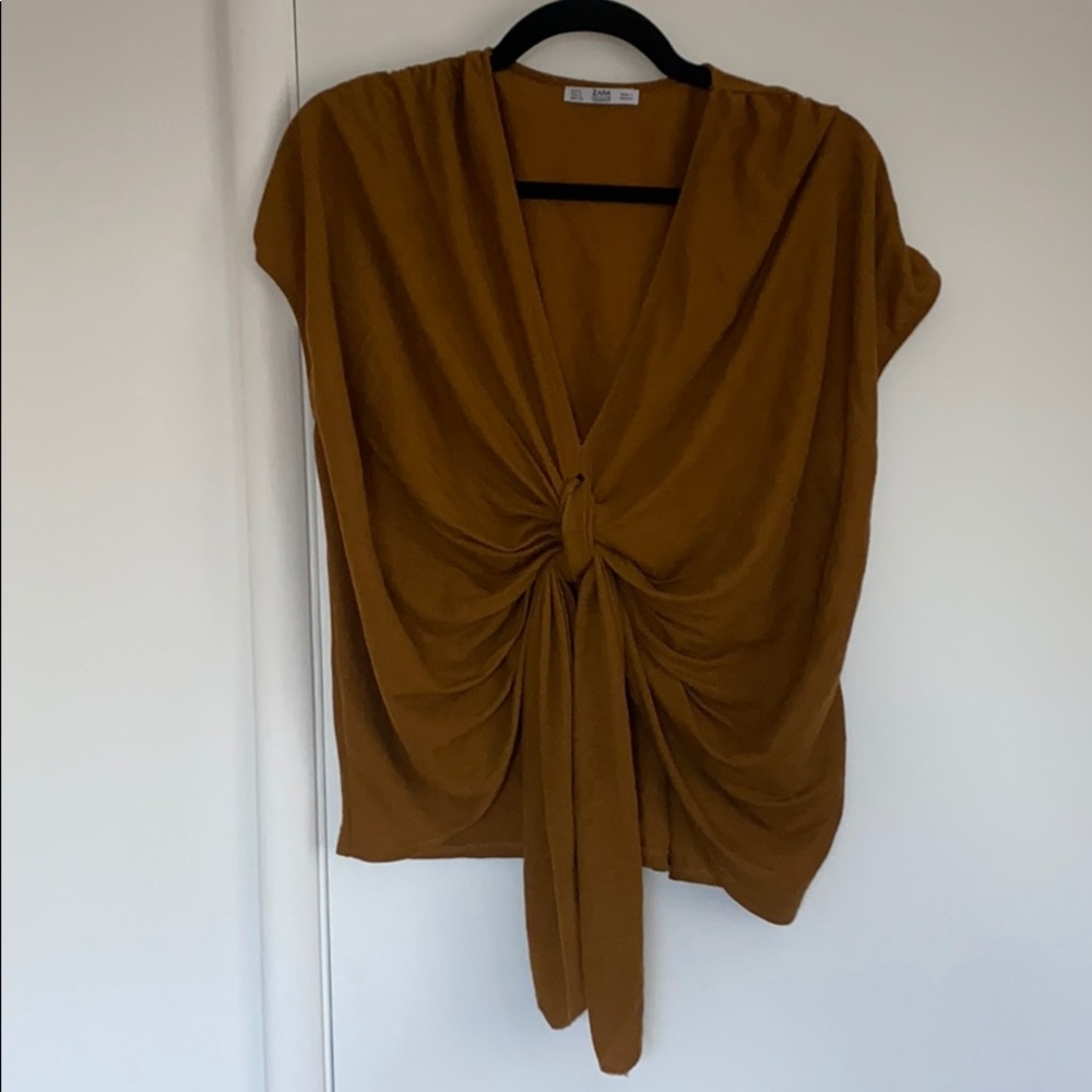 Zara tie front top
